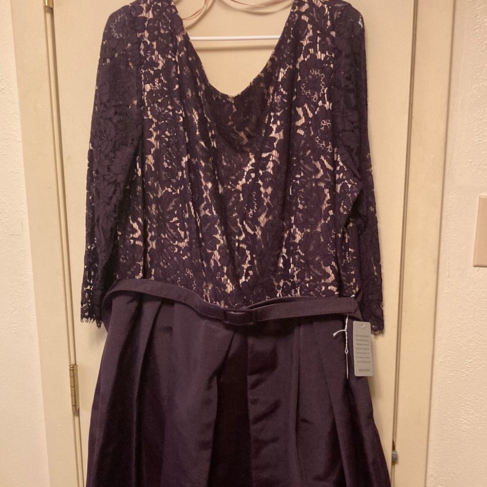 Eggplant lace top Eliza J 24 Womens cocktail dress NWT